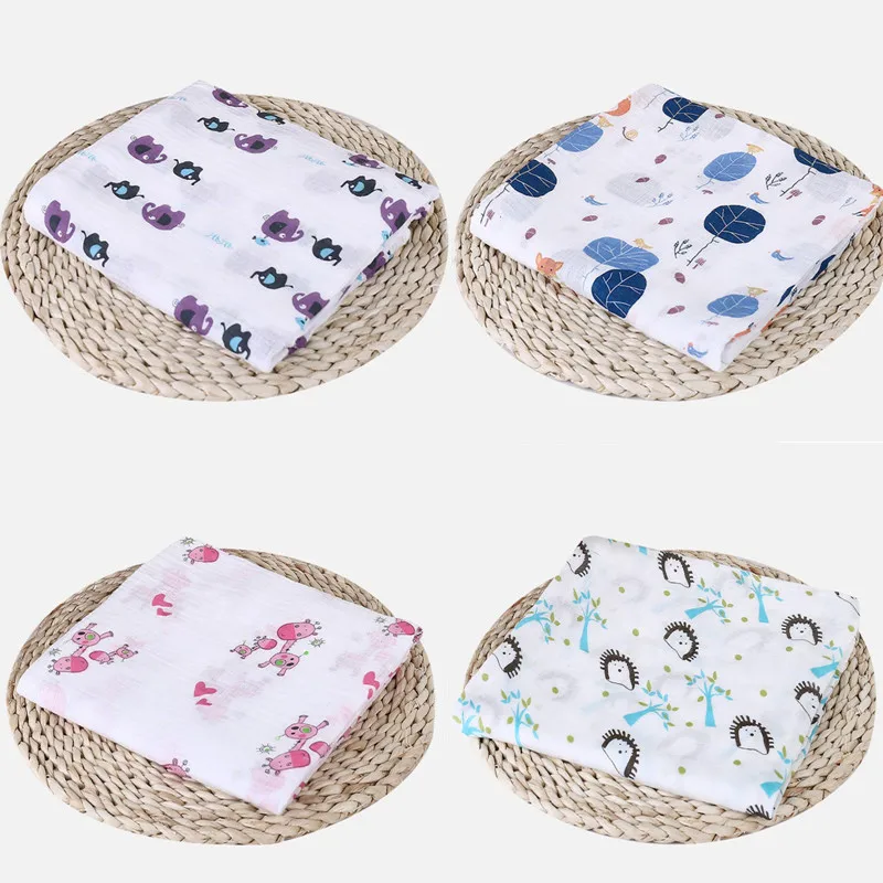 

Baby bath 1Pc Muslin 100% Cotton Baby Swaddles Soft Newborn Blankets Bath Gauze Infant Wrap sleepsack Stroller cover Play Mat