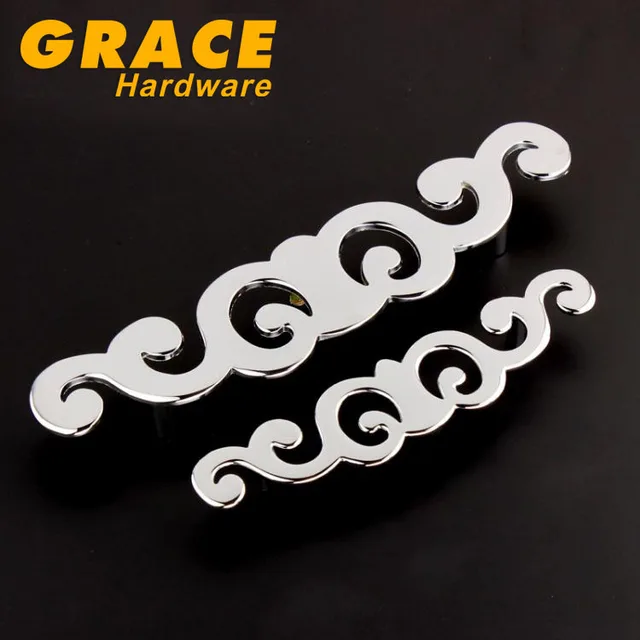 New Light Chrome Mirror Kitchen Wardrobe Door Knob Drawer