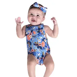 ARLONEET новорожденных ползунки для маленьких девочек Цветочный принт комбинезон восхождение одежды 0 до 24 месяцев Прямая доставка 30S427