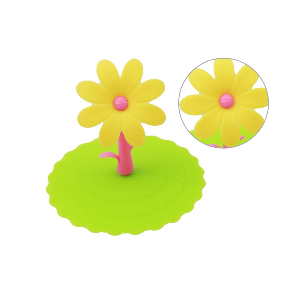 1 шт милый пылезащитный многоразовый силиконовый мультфильм кружка в цветочек чашка лук крышка
