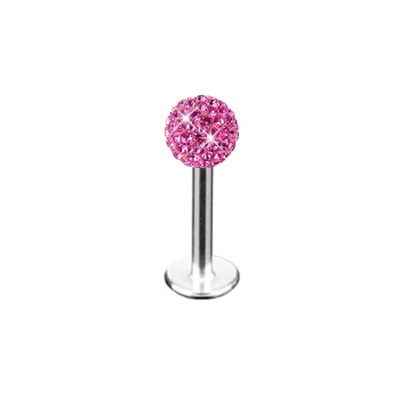 Steel Crystal Labret Monore Rings Lip Piercings Heart Star Cartilage Ear Helix Stud Barbell Piercings Jewelry piercing jewelry ear piercing jewelry metal jewelry body piercing jewelry body jewelry 1PC