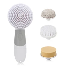Eléctrico Facial Limpiador 4 En 1 Massager de la Cara Cuidado de La Piel Retiro de La Espinilla de Limpieza Profunda Cepillo de Lavado Exfoliante Corporal Exfoliante Conjunto
