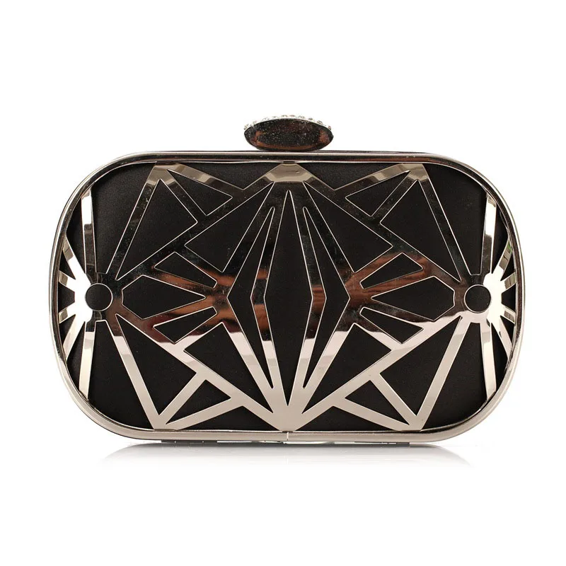 Wedding Party Bags Clutches Women Gold Crystal Evening Bags Purse Factory Price Golden Clutch Bag Black Small Handbag 3030