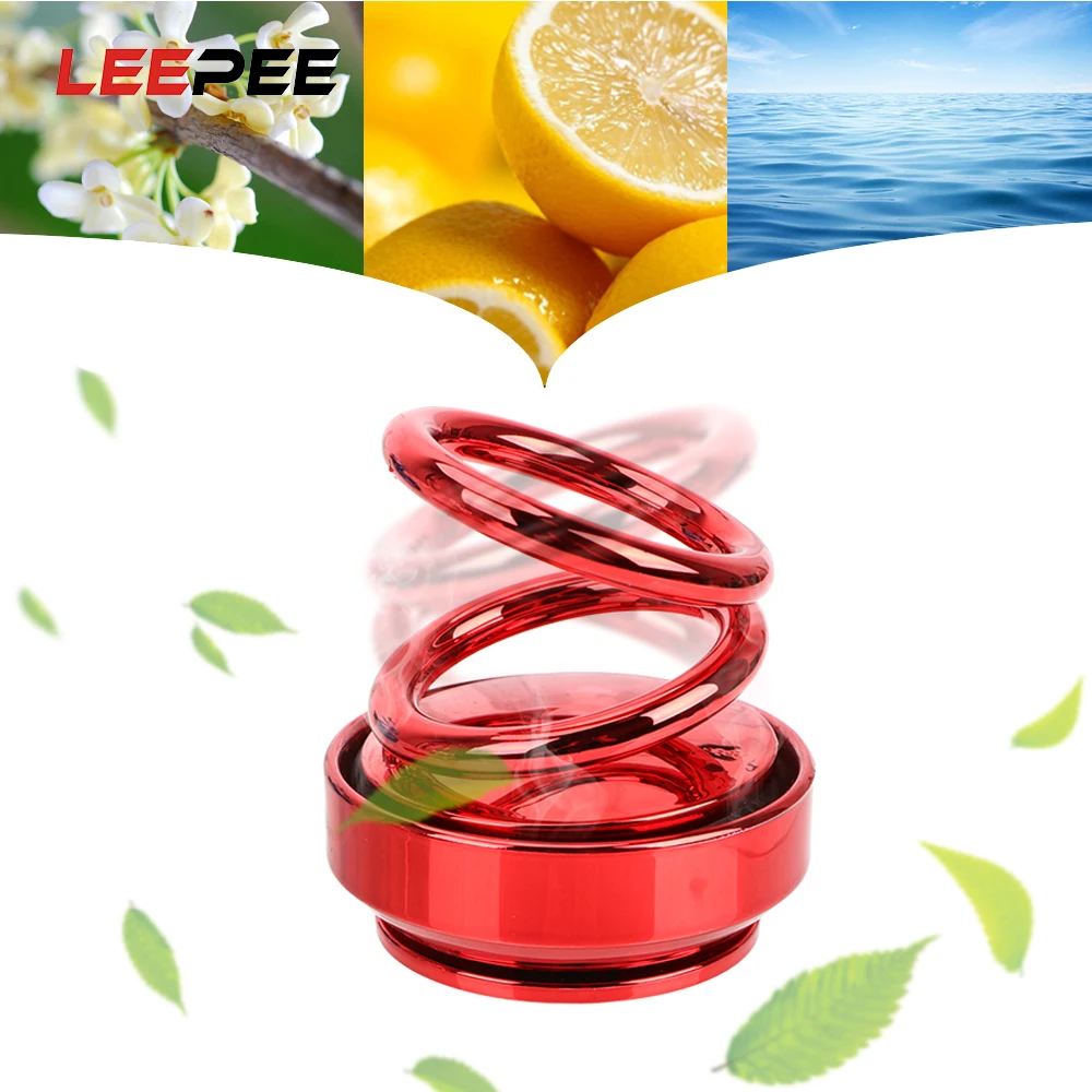 

LEEPEE Rotating Car Air Freshener Car Aromatherapy Double Ring For Home Office Fragrance Auto Solid Perfume Suspension