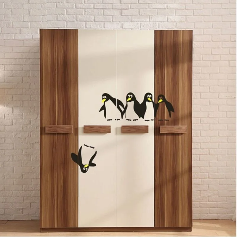 1 шт. Забавный Пингвин кухонные наклейки на холодильник DIY для столовой кухни