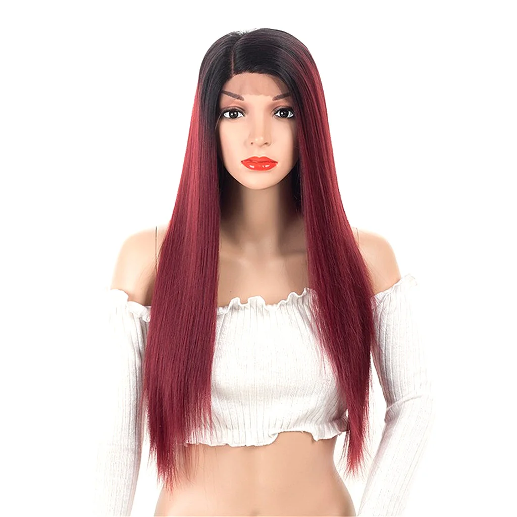 

Natural Looking Lace Front Wigs For Black Women Synthetic Middle Part Full Wig,5 Hairstyles for Choose