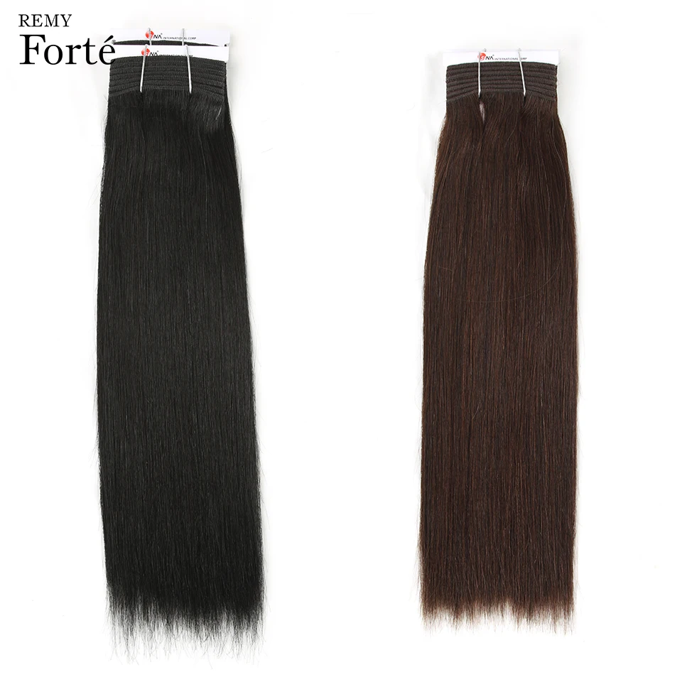 

Remy Forte Hair Extension Brazilian Hair Weave Bundles 1/2# Virgin Straight Hair Bundles 2/3 Bundles 113g Human Vendors