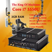 Мини настольных ПК без вентилятора com HDMI VGA 300 м Wi-Fi 4 К HD HTPC USB 3.0 компьютер windows Бесплатная доставка bilgisayar Интер CPU i7 5550U