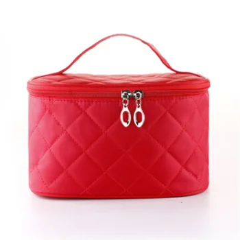 

Women Cosmetic Bags Lattice Zipper Makeup Bags Travel Organizer Beauty Toiletry Bag Bath Wash Make Up Cosmetic Cases