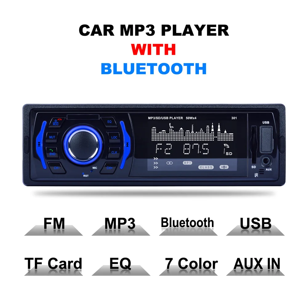 LCD Car radio cassette recorder Bluetooth Car automagnitol Stereo Audio