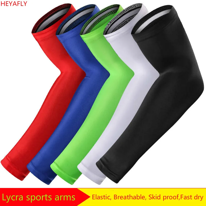 

Lycra sports arms,1 Pairs of Arm protector,elastic breathable skid proof, riding sleeves, basketball fast dry tights Barcer