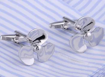 

20pairs/lot Shiny Silver Plating Fan Cufflinks Propeller Cuff Links Shirt Cuff Button Men's Jewelry Accessory Party/Wedding/Gift