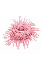 Saf-модные женские туфли зимние теплые круг длинной кисточкой кабель вязать Средства ухода за кожей шеи шарф шаль-розовый