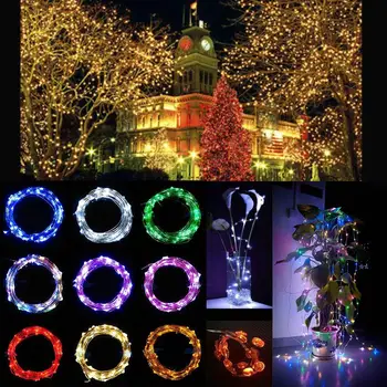 

4M 40 Led 3 AA Battery Powered Decorative LED Copper Wire Fairy String Lights Red Warm White for Christmas Wedding Party