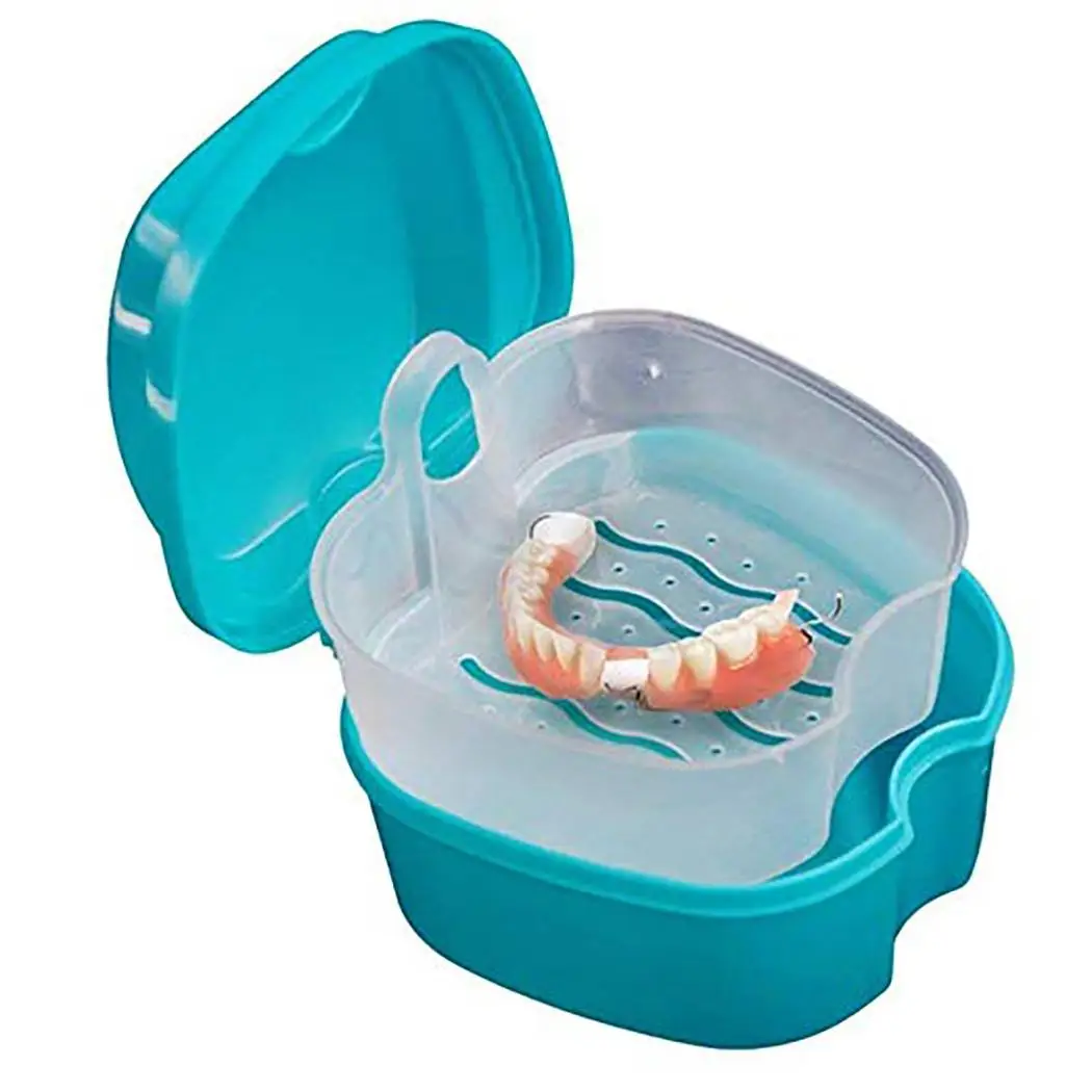 

Denture Case Organizer with Strainer Travel False Teeth Storage Box Denture Oral care Storage Box