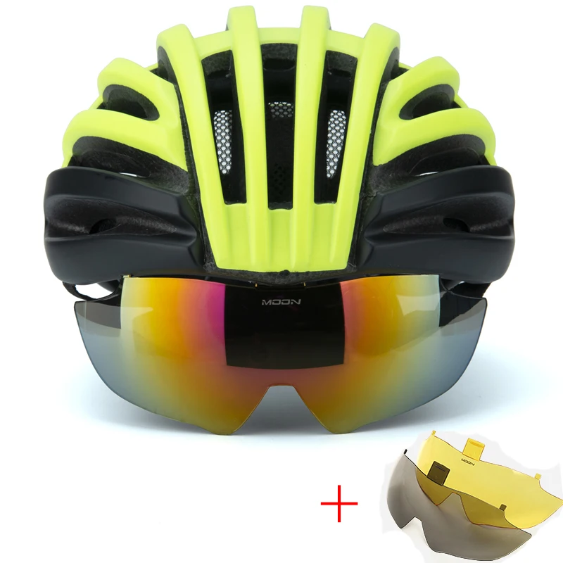 Bicycle Helmet with 3 Lens EPS Insect Net Road MTB Bike Windproof
