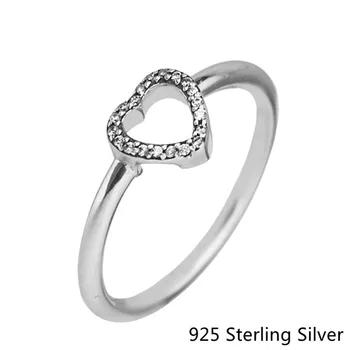 

CKK 925 Sterling Silver Puzzle Heart Frame Ring For Women Original Fashion Jewelry Making Anniversary Gfit