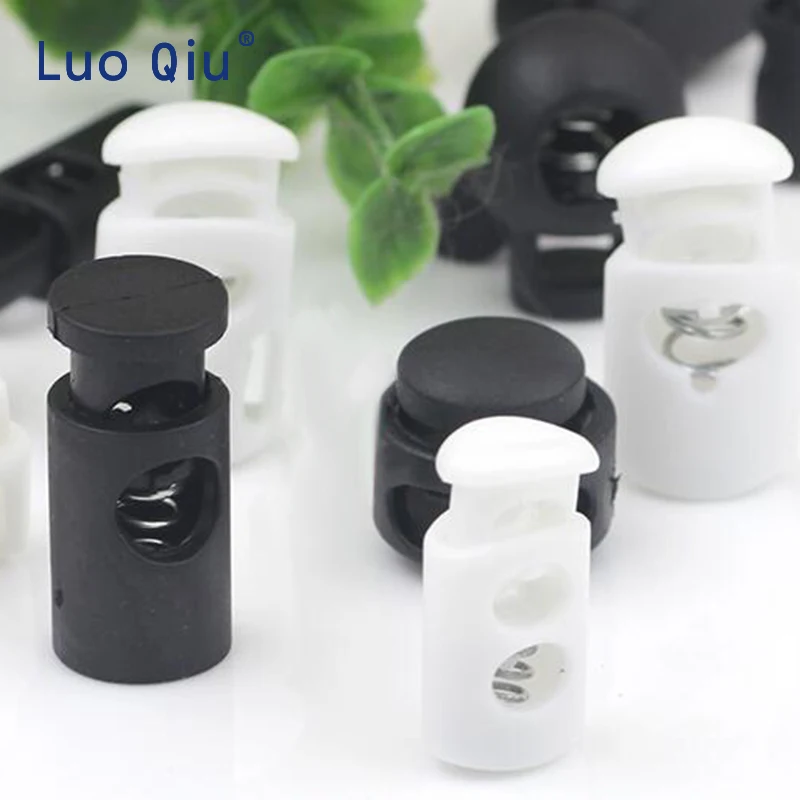 

100pcs DIY accessories hog nose buckle Plastic spring cord lock bell elastic adjust stopper rope lock button seduced back guy