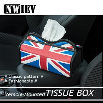 

NWIEV Car Styling Paper Holder For BMW E46 E60 Ford focus 2 Mazda 3 Volkswagen Polo Golf 4 Skoda Tissue Box Bag Case Accessories