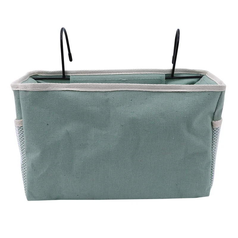  New Canva Iron Frame Hanging Storage Bag Bedside Storage Organizer Dorm Room Holder With Hook Bed P