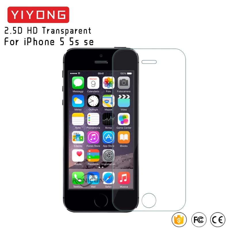 

YIYONG 2.5D Full Cover Glass For iPhone 5 5S SE Tempered Glass Screen Protector For iPhone 5S SE Tempered Glass For iPhone5 5 S