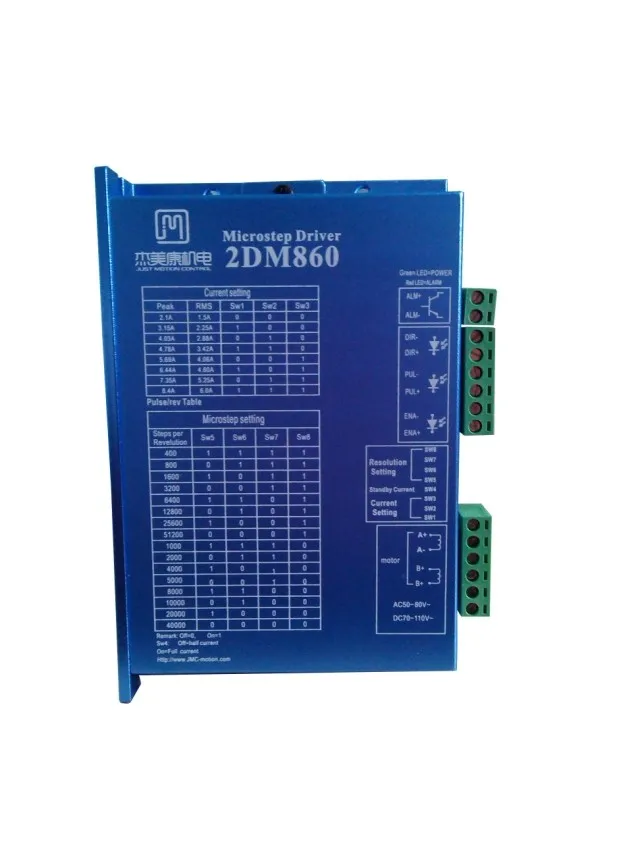 2DM860 2phase NEMA23 NEMA34 stepper motor driver 32bit DSP DC30-80V 1.8-7.0A 2DM860 2phase NEMA23 NEMA34 stepper motor driver 32bit DSP DC30-80V 1.8-7.0A