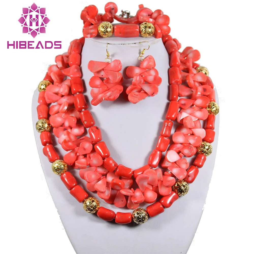 Buy Remarkable Strands Pink Coral Jewelry Set Luxury