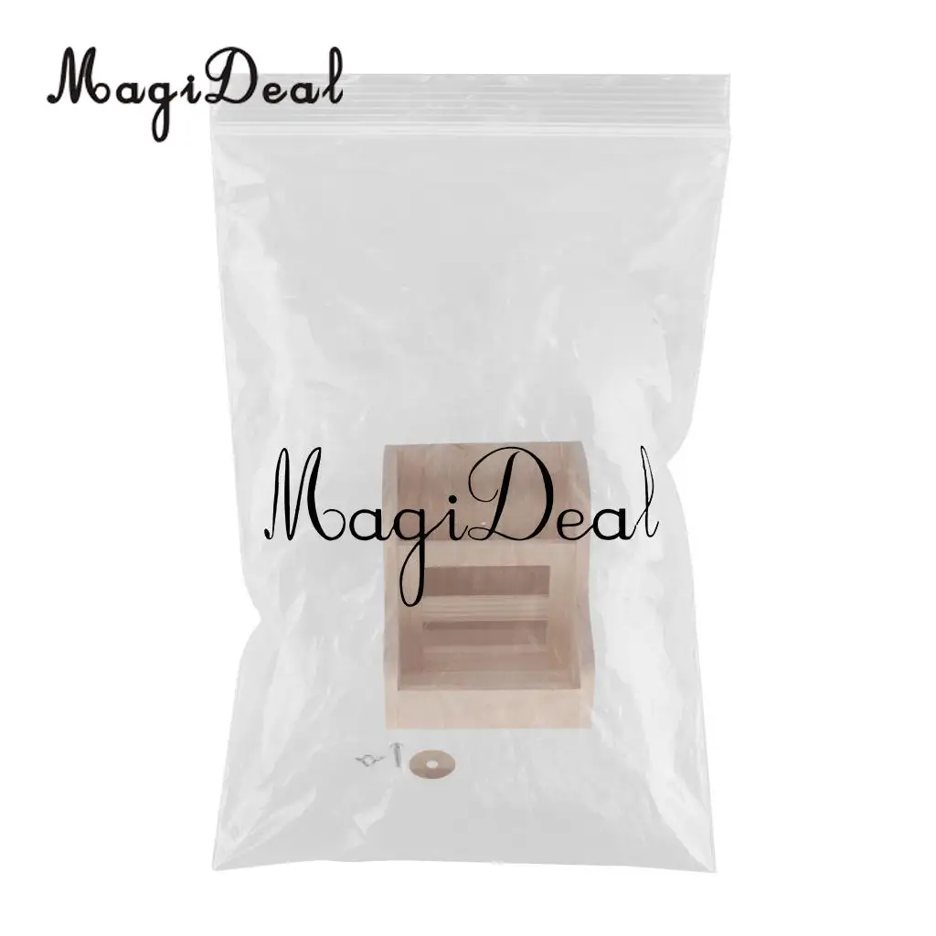 MagiDeal 2-in-1 Functional New Small Pet Rabbits Guinea Pig Wooden Rack Feeder Hay Grass Nesting Holder Small Animals Toy