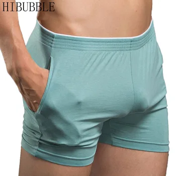 

HIBUBBLE Brand Sexy Men Underwear Boxer Shorts Mens Trunks Man Cotton Underwear High Quality Home Sleepwear Underpants New