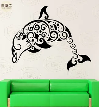 

Dolphin Vinyl Decal Marine Ocean Bathroom Pattern Decor Wall Stickers