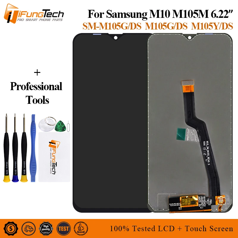 Для Samsung Galaxy M10 2019 SM M105 M105F M105G/DS ЖК дисплей кодирующий преобразователь сенсорного