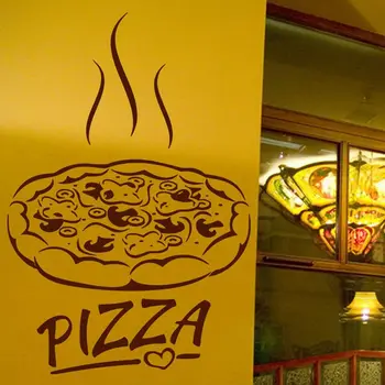 

Pizza Decal Restaurant Sticker Posters Vinyl Wall Decals Pegatina Quadro Parede Decor Mural Pizza Sticker