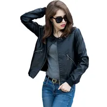 Новинка, кожаная куртка размера плюс 5XL, женская повседневная куртка-бомбер из искусственной кожи, женская модная короткая куртка, куртка-бомбер для женщин LJ048