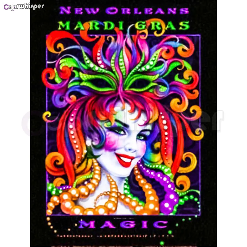 Алмазная картина Полная площадь/круглая дрель Mardi Gras клоун Венецианский карнавал платье для выпускного вечера 5D алмазная вышивка крестиком XP150 - Цвет: 6