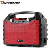 TOPROAD Bluetooth динамик 40 Вт портативный беспроводной большой мощности динамик s Soundbox с пультом дистанционного управления Поддержка FM радио микрофон TF AUX USB