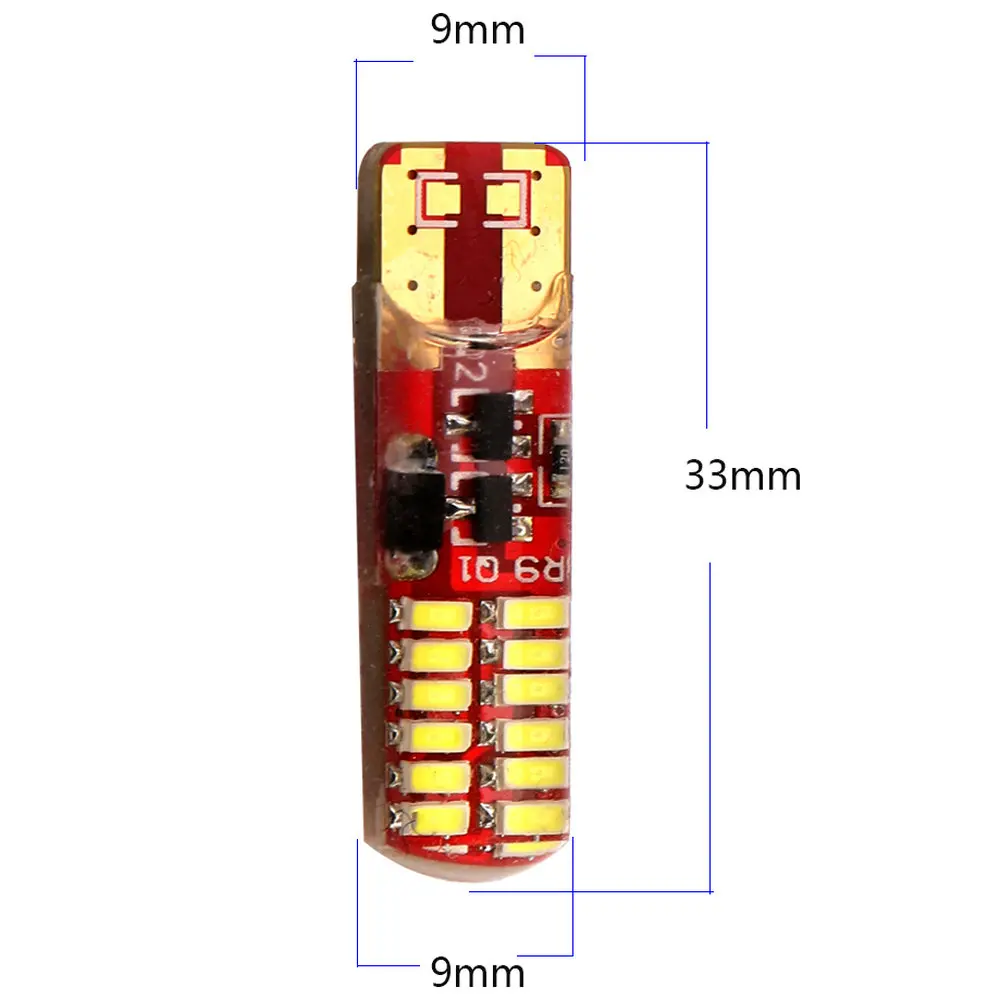 Стробоскоп! 50X T10 PCB 194 168 W5W 3014 24 SMD 24 светодиодный Светодиодный светильник из кремнезема супер белый свет 12 В вспышка 2 режима света