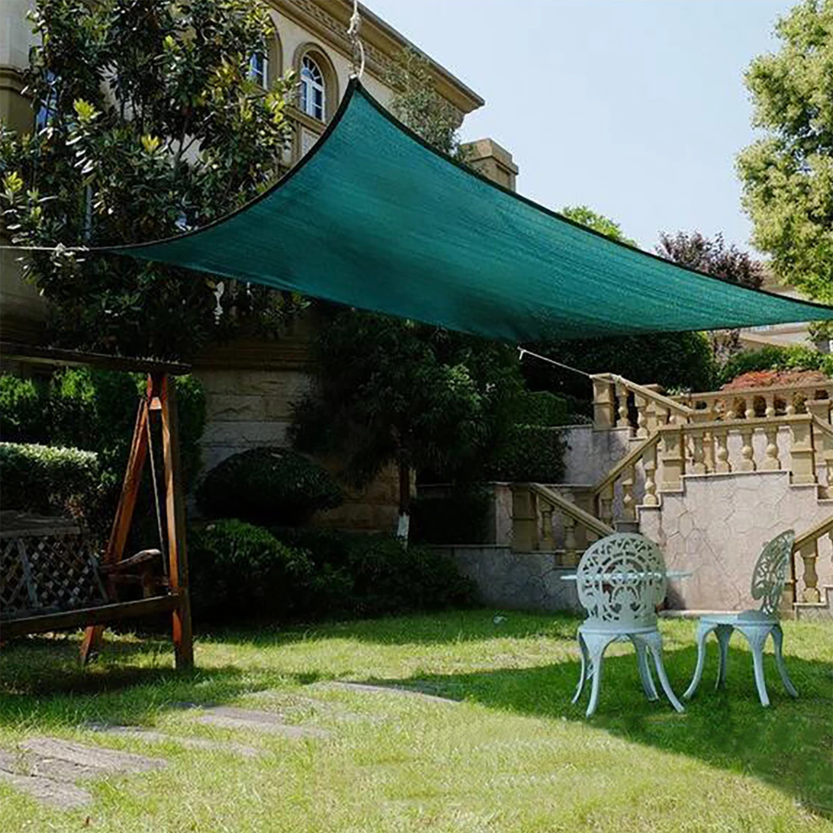 Беседка из затеняющей сетки своими руками