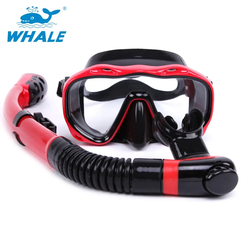 

Face Snorkeling Mask Set Full Dry Breathing Tube Diving Goggles Toughened Glass Diving Underwater Swimming Training Scuba Set