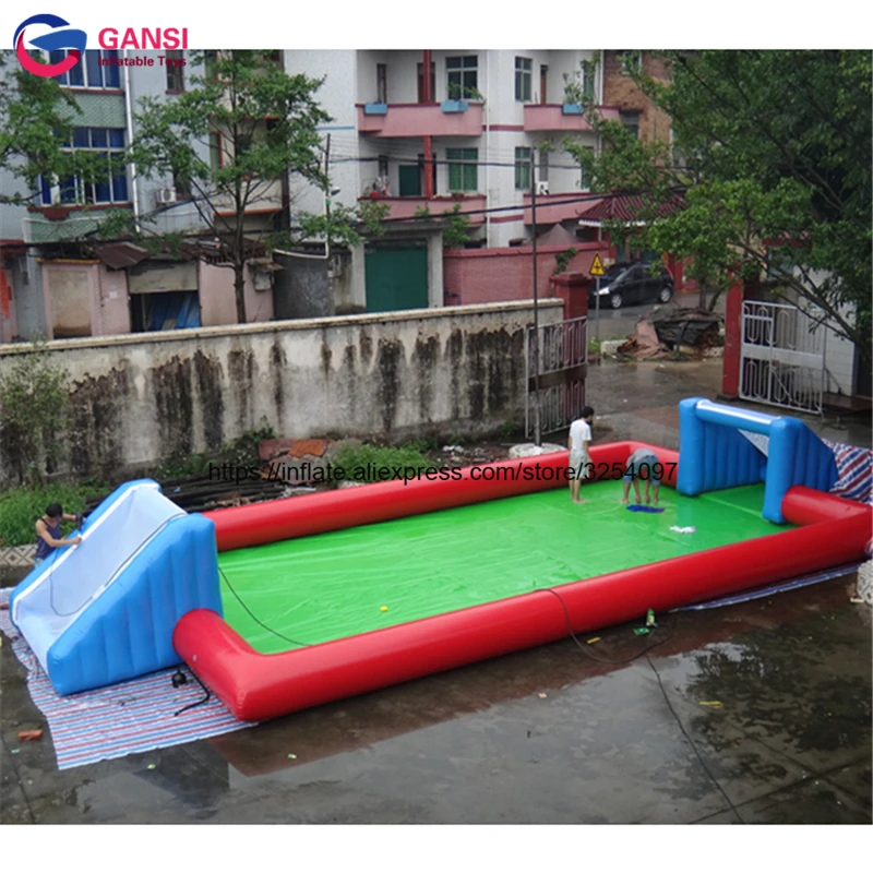 Inflatable Soccer Court Arena For Outdoor Team Sport Game Wholesale Price Giant Inflatable Football Pitch For Children 1pc football captain armband football team captain band arm training soccer armband