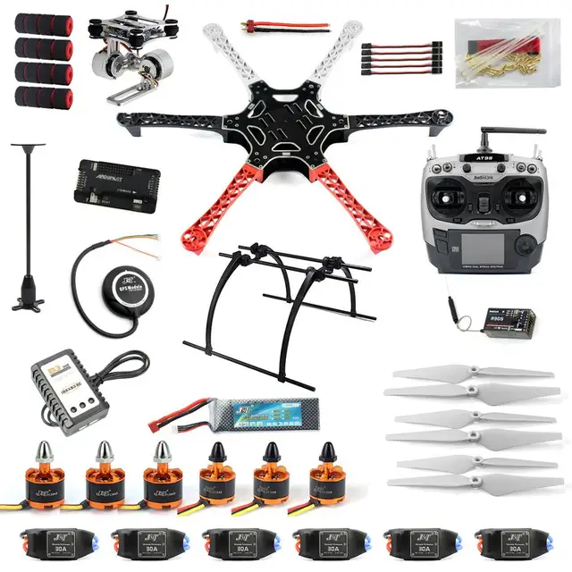$258.4  F05114-AS DIY RC Drone Assembled F550 6-Alxe RTF Full Kit with APM 2.8 Flight Controller GPS Compas