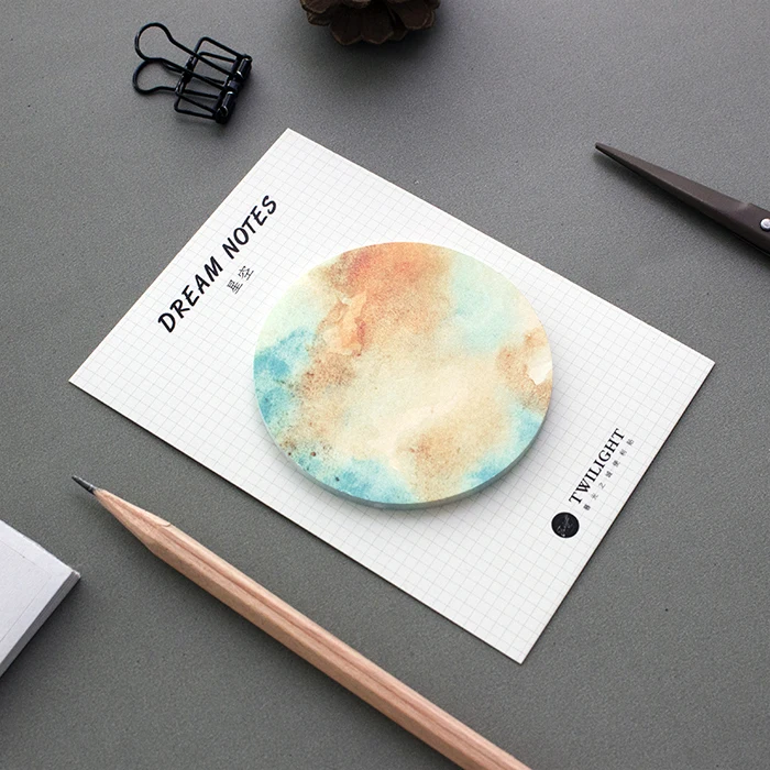 

30 Pages Natural Dream Series Self-Adhesive Memo Pad Sticky Notes Post It Bookmark School Office Supply