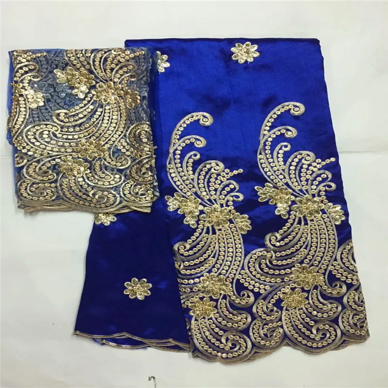 

LX!African George Lace Fabric with 2yards Tulle Lace African George Wrapper High Quality African George Fabric for Dress! L81715