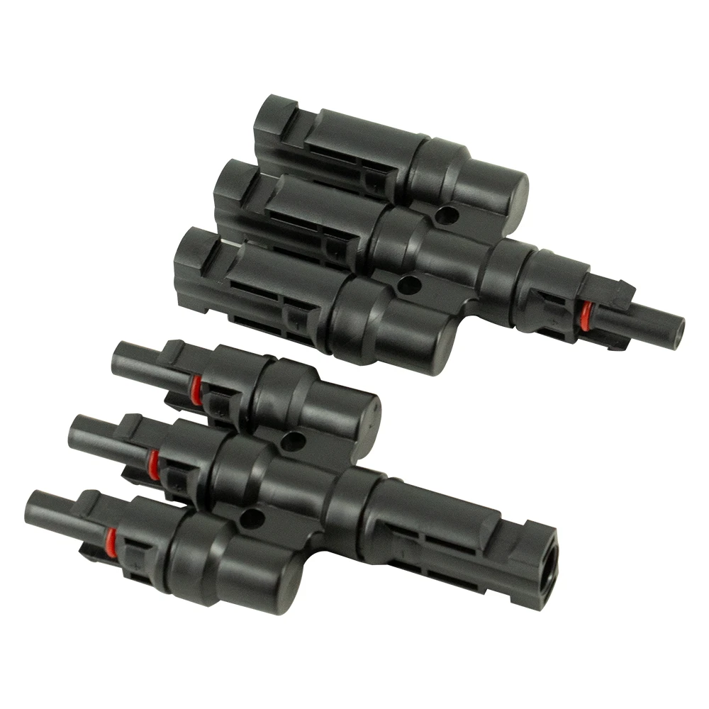 One Pair MC4 3T Connector One to Three Combiner 30A 1000V Waterproof MC4 Connector Photovoltaic Panel Cable Wire Connect