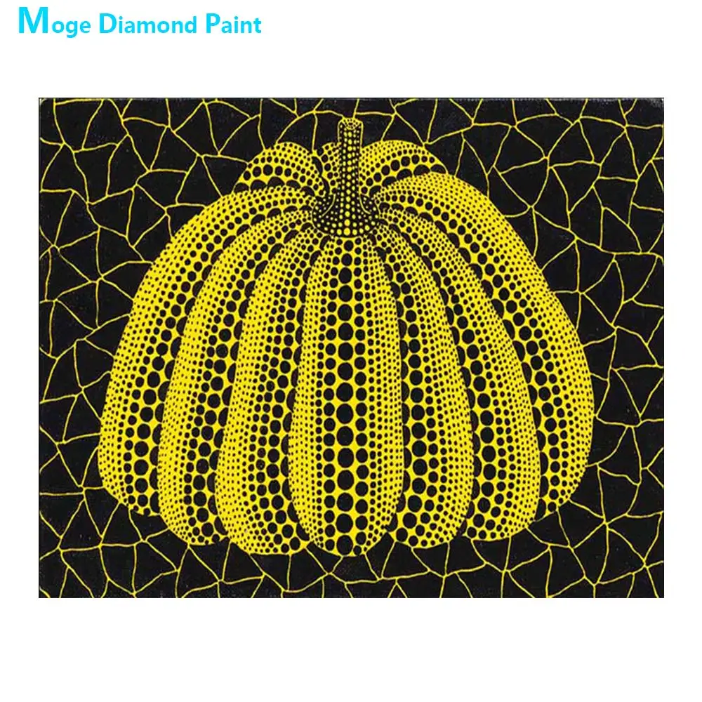 

Pumpkin Diamond Painting Full Round Geometric New DIY Sticking Drill Cross Embroidery 5D Abstract art Diamond embroidery