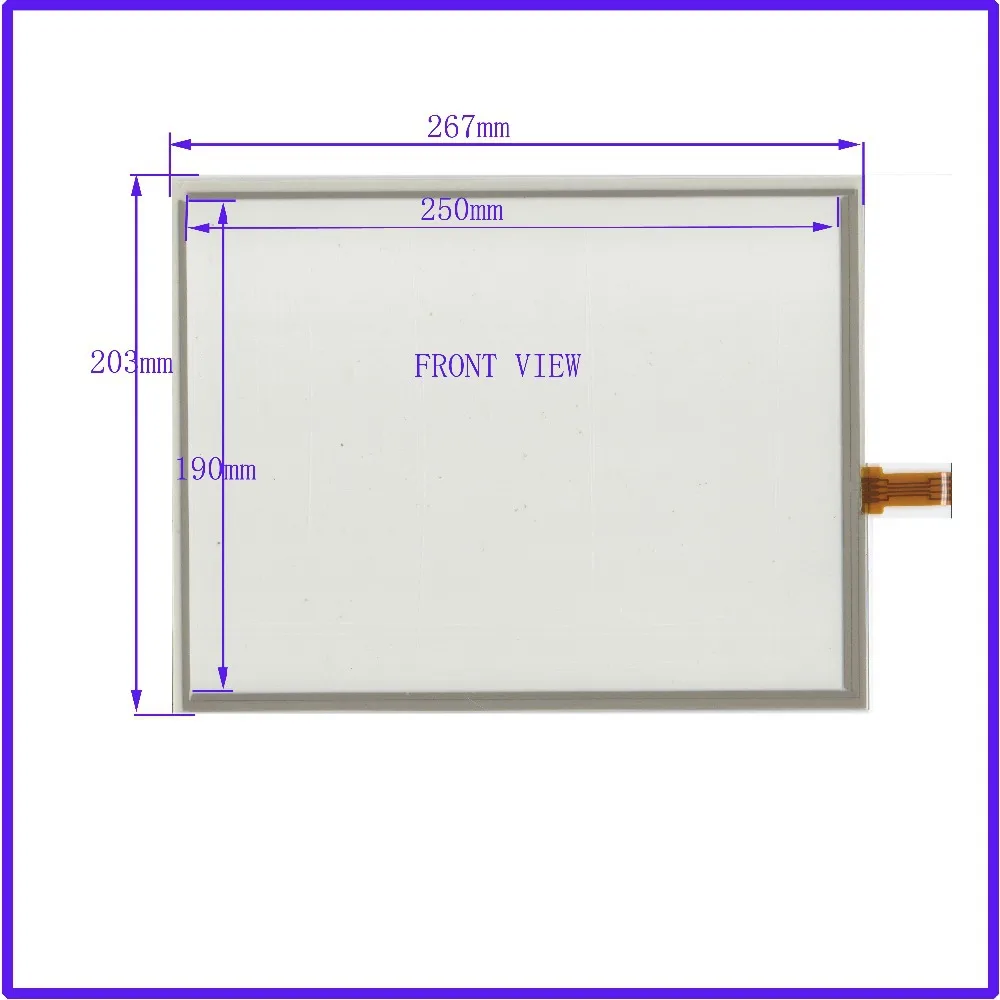 Zhiyusun Novo Elo Tela Sensível ao Toque de 12.1 Polegadas Resistiva de Fios do Painel de Toque Usb Kit Overlay 267*203