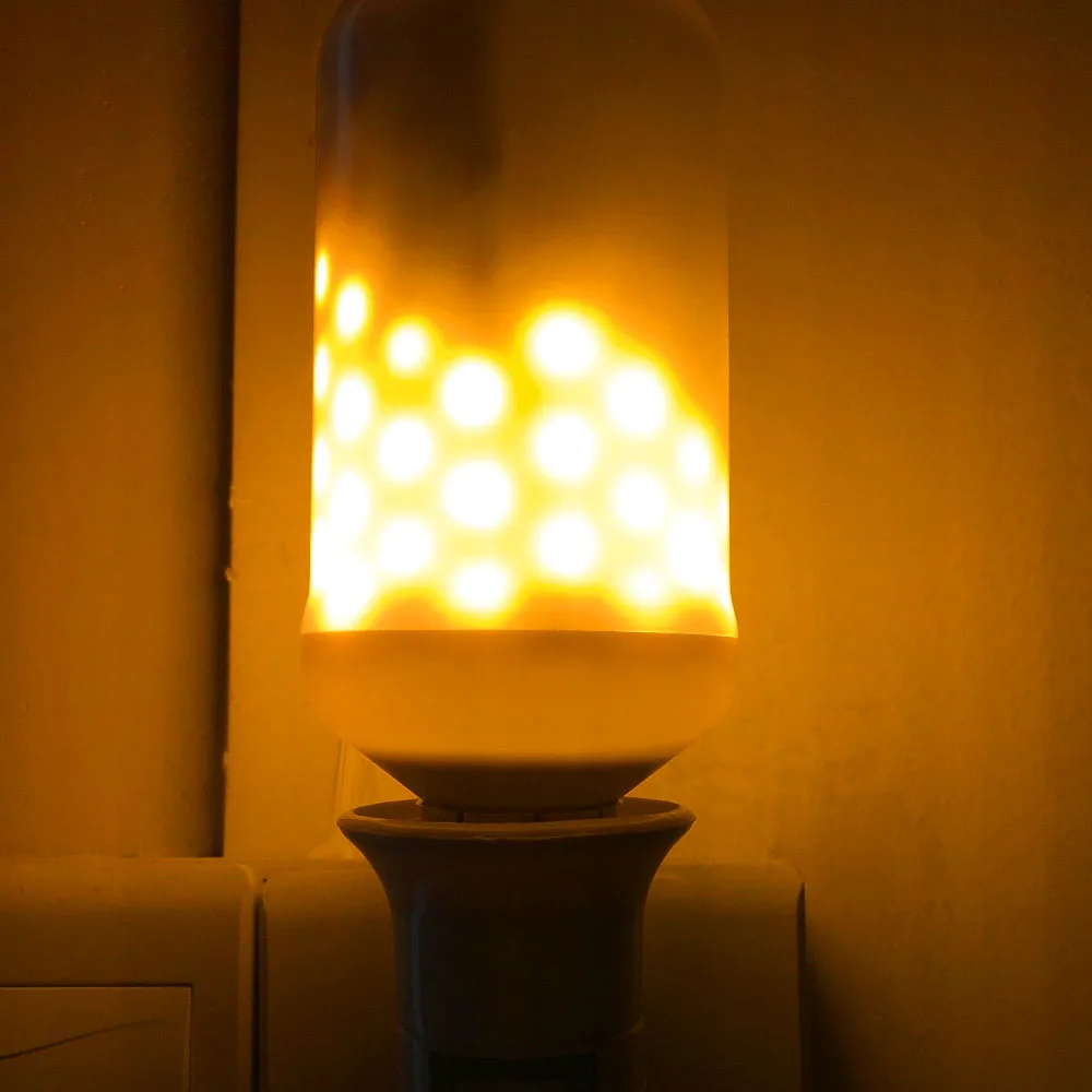 

E27 E26 Led Flame Lamps Fire Effect Light Bulb 110V 220V Flickering Emulation flame Lights E27 LEDs corn bulb New Year
