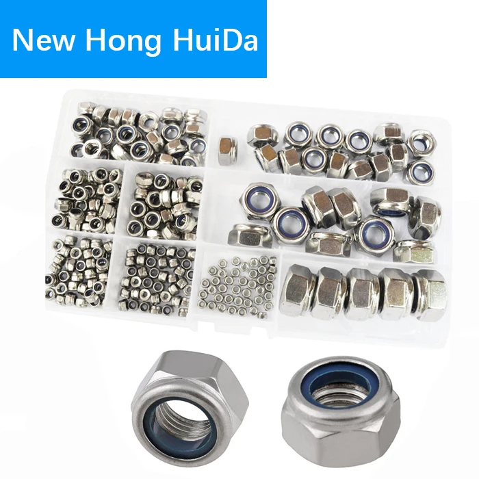 

Nylon Lock Nuts Metric Threaded Hex Insert Locknut 304 Stainless Steel Assortment Kit,240Pcs M2 M2.5 M3 M4 M5 M6 M8 M10 M12