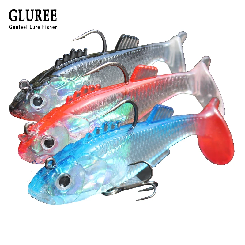 GLUREE 8g 15g Transparent Lead Fishing Lure Package Lead Soft Bait Artificial Bait jig Wobblers