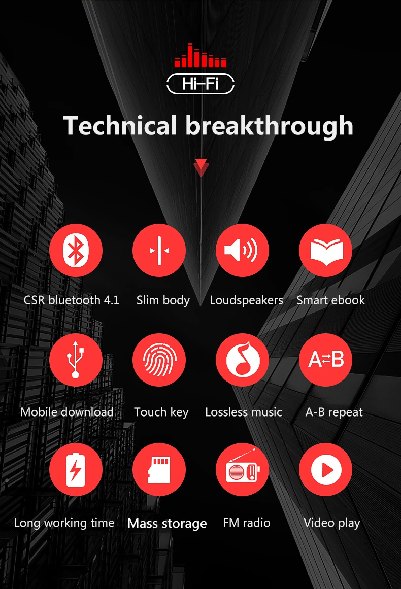 Yescool X8 металлический сенсорный экран MP4 Bluetooth музыкальный плеер для занятий спортом Бег поддерживает диктофон электронная книга ридер просмотр изображений