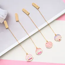 Закладка Kawaii кактус золото фольга металла Подвески книга Mark для обувь девочек подарок, школьные принадлежности корейский канцелярские